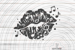 Music kiss cutting file SVG DXF Product Image 1