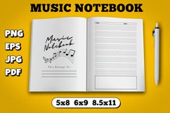 Amazon kdp music notebook interior for kindle publisher Product Image 1
