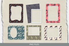 Music Notes with Vintage Color Seamless Pattern Frame Set Product Image 1