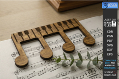 Music Page Clips Laser Cut Bundle | Music Note Page Holders Product Image 13