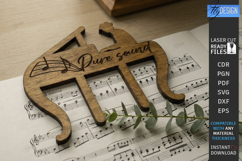 Music Page Clips Laser Cut Bundle | Music Note Page Holders Product Image 21