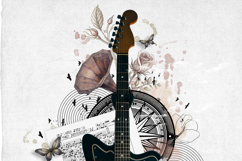 Vintage Musical Surrealism Mixed Media Portrait Collage Product Image 9