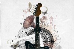 Vintage Musical Surrealism Mixed Media Portrait Collage Product Image 6