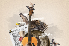 Surreal Musical Muse Digital Collage Art Product Image 9