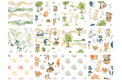 Watercolor forest animals clipart. Product Image 11
