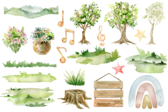 Watercolor forest animals clipart. Product Image 3
