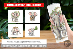 Musical Jungle Elephant Tumbler Product Image 1
