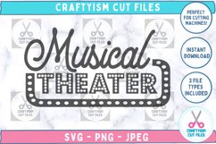 Front Image Musical Theater Vintage Style Sign SVG Cut File