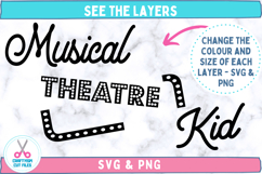 Musical Theatre Kid Quote Sticker Clipart Layers Info