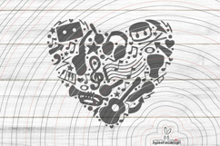 music heart Cutting file SVG DXF Product Image 1