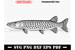 Muskie Musky Muskellunge SVG PNG DXF EPS PDF Product Image 1