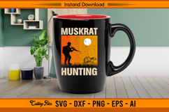 Muskrat Hunting SVG Retro Sunset Hunter Design Product Image 3