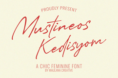 Mustineos Kedisyom Chic Feminine Script Font Product Image 1