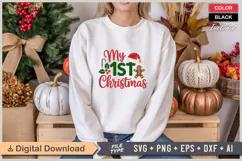 My 1st Christmas SVG | Christmas SVG | Holiday SVG | Xmas Product Image 1