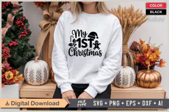 My 1st Christmas SVG | Christmas SVG | Holiday SVG | Xmas Product Image 2
