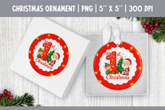 My First Christmas Sublimation | Red Star Ornament Design Product Image 1