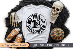 My 1st Halloween SVG File | Halloween Round Sign SVG Product Image 4