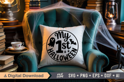 My 1st Halloween SVG File | Halloween Round Sign SVG Product Image 6