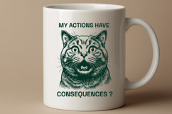 My Actions Have Consequences SVG Funny Shocked Cat Product Image 2