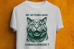 My Actions Have Consequences SVG Funny Shocked Cat Product Image 3