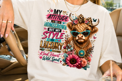 My Attitude Is Homegrown PNG, Sassy Highland Cow Design Product Image 2