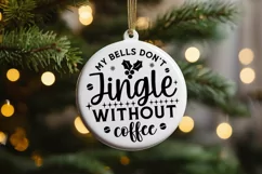 My Bells Don't Jingle SVG ,Christmas Round SVG Design Product Image 2