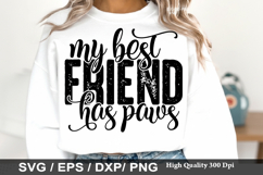 My Best Friend Has Paws - Best Friends SVG Design Product Image 1