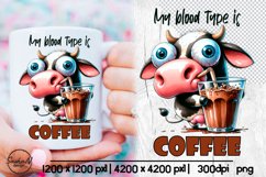 Funny cow sublimation, Sarcastic coffee mug Product Image 1