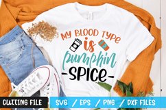MY BLOOD TYPE IS PUMPHIM SPICE SVG FILE Product Image 1