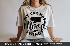 Sarcastic Keychain SVG Design - Messy bun and getting stuff Product Image 4