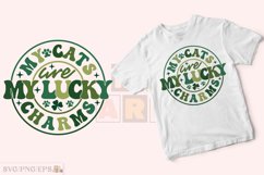 My Cats Are My Lucky Charms SVG Design, St Patrick&#039;s T-shirt Product Image 2