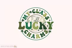 Retro Lucky SVG, St Patrick's Teacher PNG SVG T-shirt Design Product Image 1