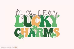 Retro Lucky SVG, St Patrick's Teacher PNG SVG T-shirt Design Product Image 1
