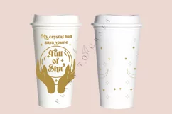 my cyrstal ball says celestial starbucks 16oz hot cup wrap svg presized template for tumbler grande