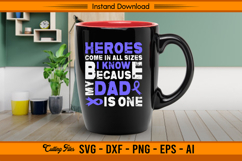 My Dad Is A Hero Stomach Cancer Awareness SVG Product Image 3