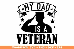 My dad is a Veteran SVG, Veteran SVG, Military SVG Product Image 1