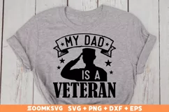 My dad is a Veteran SVG, Veteran SVG, Military SVG Product Image 2
