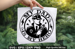 My Dad is My Hero - Electrician SVG Design Product Image 1