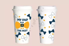 my dad is the best starbucks 16oz hot cup wrap svg presized template for tumbler grande suitable for cricut and silhouette