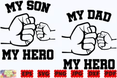 My Son My Hero SVG | My Dad My Hero SVG | Son SVG | Dad SVG Product Image 2