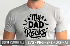 My Dad Rocks SVG File| Father's day SVG | Dad SVG File Product Image 1