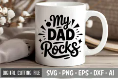 My Dad Rocks SVG File| Father's day SVG | Dad SVG File Product Image 2