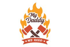 My Daddy My Hero SVG Cut File Product Image 1