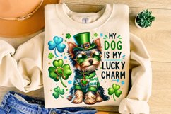St Patrick&#039;s Day Dog PNG, My Dog Is My Lucky Charm PNG, Dog Product Image 3