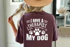 Cute Dog Mom Quote SVG: My Dog is My Therapist - Pet Lovers Product Image 4