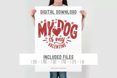 My Dog is My Valentine SVG | Dog Lover Cut File Product Image 6