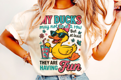 Funny Ducks Not in a Row PNG, Snarky Funny Mental Health PNG Product Image 2