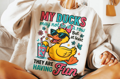 Funny Ducks Not in a Row PNG, Snarky Funny Mental Health PNG Product Image 1