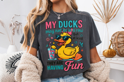 Funny Ducks Not in a Row PNG, Snarky Funny Mental Health PNG Product Image 3