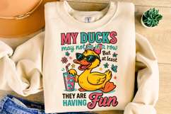 Funny Ducks Not in a Row PNG, Snarky Funny Mental Health PNG Product Image 4